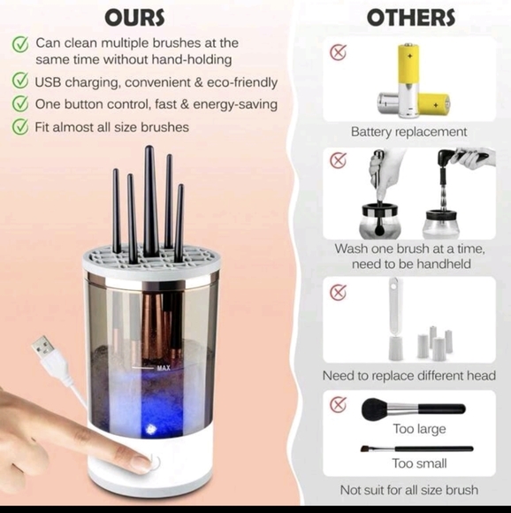 Electric USB Makeup Brush Cleaning Tool - Picture 7 of 7